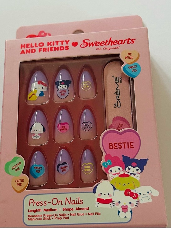 Hello Kitty Other - New 24 Hello Kitty and Friends Press-on Nails Medium Length Almond Shape